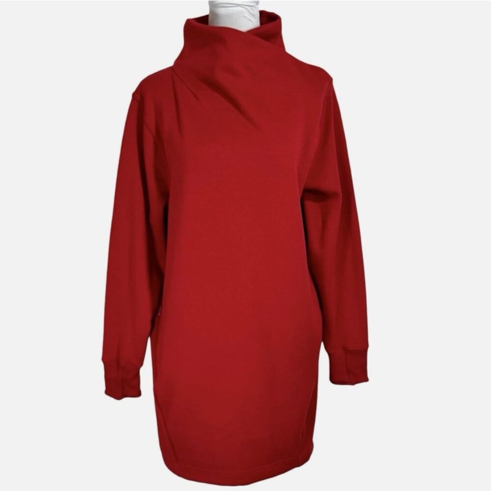 Athleta Cozy Karma Mock Neck Dress Long Sleeve Sweatshirt Dress